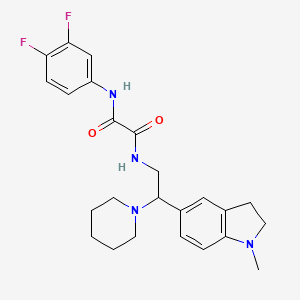 N1-(3,4-difluorophenyl)-N2-(2-(1-methylindolin-5-yl)-2-(piperidin-1-yl)ethyl)oxalamide