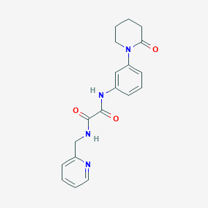molecular formula C19H20N4O3 B2801805 N1-(3-(2-氧代哌啶-1-基)苯基)-N2-(吡啶-2-基甲基)草酰胺 CAS No. 941873-56-9