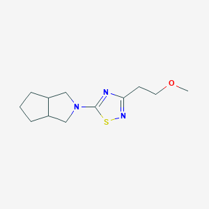 molecular formula C12H19N3OS B2801829 3-(2-Methoxyethyl)-5-{octahydrocyclopenta[c]pyrrol-2-yl}-1,2,4-thiadiazole CAS No. 2415553-30-7