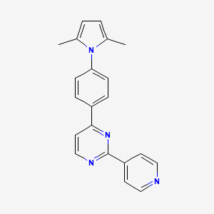 molecular formula C21H18N4 B2801834 4-[4-(2,5-dimethyl-1H-pyrrol-1-yl)phenyl]-2-(4-pyridinyl)pyrimidine CAS No. 865658-64-6