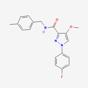 1-(4-fluorophenyl)-4-methoxy-N-(4-methylbenzyl)-1H-pyrazole-3-carboxamide
