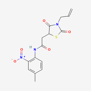 2-[2,4-dioxo-3-(prop-2-en-1-yl)-1,3-thiazolidin-5-yl]-N-(4-methyl-2-nitrophenyl)acetamide