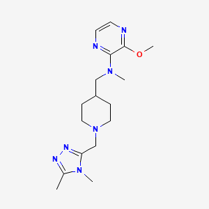 molecular formula C17H27N7O B2801875 N-[[1-[(4,5-Dimethyl-1,2,4-triazol-3-yl)methyl]piperidin-4-yl]methyl]-3-methoxy-N-methylpyrazin-2-amine CAS No. 2380168-76-1