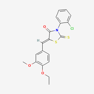 (Z)-3-(2-chlorophenyl)-5-(4-ethoxy-3-methoxybenzylidene)-2-thioxothiazolidin-4-one