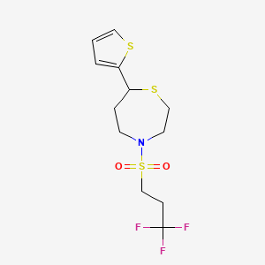 7-(Thiophen-2-yl)-4-((3,3,3-trifluoropropyl)sulfonyl)-1,4-thiazepane