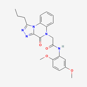 molecular formula C22H23N5O4 B2801891 N-(2,5-dimethoxyphenyl)-2-(4-oxo-1-propyl[1,2,4]triazolo[4,3-a]quinoxalin-5(4H)-yl)acetamide CAS No. 1260903-73-8