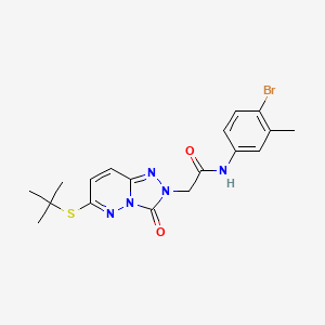 molecular formula C18H20BrN5O2S B2801896 N-(4-bromo-3-methylphenyl)-2-[6-(tert-butylsulfanyl)-3-oxo-2H,3H-[1,2,4]triazolo[4,3-b]pyridazin-2-yl]acetamide CAS No. 1040667-10-4