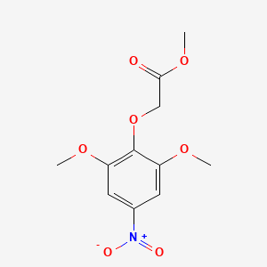 molecular formula C11H13NO7 B2801901 Methyl (2,6-dimethoxy-4-nitrophenoxy)acetate CAS No. 727675-28-7