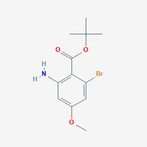 molecular formula C12H16BrNO3 B2801918 Tert-butyl 2-amino-6-bromo-4-methoxybenzoate CAS No. 2248284-11-7