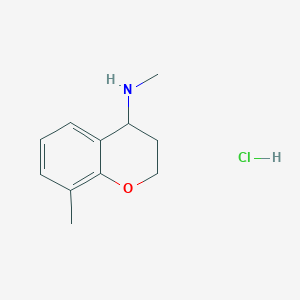 molecular formula C11H16ClNO B2801948 N,8-Dimethyl-3,4-dihydro-2H-chromen-4-amine;hydrochloride CAS No. 2418667-56-6