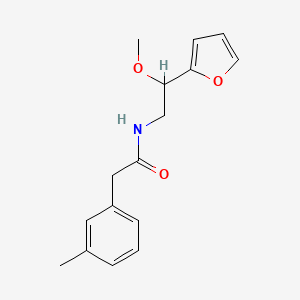 molecular formula C16H19NO3 B2801970 N-[2-(furan-2-yl)-2-methoxyethyl]-2-(3-methylphenyl)acetamide CAS No. 1798486-54-0