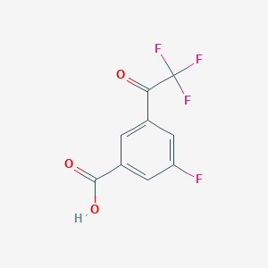molecular formula C9H4F4O3 B2801978 3-Fluoro-5-(trifluoroacetyl)benzoic acid CAS No. 1521051-04-6