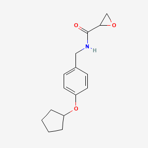 molecular formula C15H19NO3 B2801997 N-[(4-Cyclopentyloxyphenyl)methyl]oxirane-2-carboxamide CAS No. 2418722-01-5