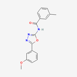 molecular formula C17H15N3O3 B2802030 N-[5-(3-methoxyphenyl)-1,3,4-oxadiazol-2-yl]-3-methylbenzamide CAS No. 888414-09-3