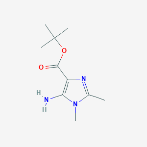molecular formula C10H17N3O2 B2802034 Tert-butyl 5-amino-1,2-dimethylimidazole-4-carboxylate CAS No. 2248406-36-0