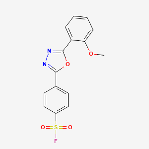 molecular formula C15H11FN2O4S B2802080 4-[5-(2-Methoxyphenyl)-1,3,4-oxadiazol-2-yl]benzenesulfonyl fluoride CAS No. 202798-15-0