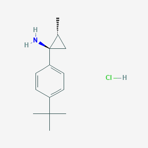molecular formula C14H22ClN B2802098 rac-(1R,2R)-1-(4-tert-butylphenyl)-2-methylcyclopropan-1-amine hydrochloride CAS No. 1909294-65-0