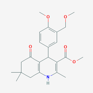 molecular formula C23H29NO5 B280214 Methyl 4-[4-methoxy-3-(methoxymethyl)phenyl]-2,7,7-trimethyl-5-oxo-1,4,5,6,7,8-hexahydro-3-quinolinecarboxylate 