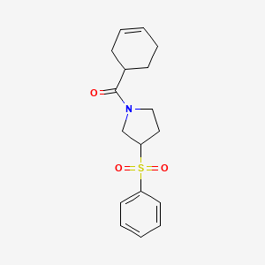 Cyclohex-3-en-1-yl(3-(phenylsulfonyl)pyrrolidin-1-yl)methanone