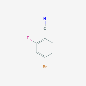 molecular formula C7H3BrFN B028022 4-溴-2-氟苯甲腈 CAS No. 105942-08-3