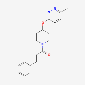 B2802265 1-(4-((6-Methylpyridazin-3-yl)oxy)piperidin-1-yl)-3-phenylpropan-1-one CAS No. 1797266-76-2