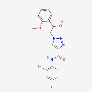 molecular formula C18H16BrFN4O3 B2802275 N-(2-bromo-4-fluorophenyl)-1-[2-hydroxy-2-(2-methoxyphenyl)ethyl]-1H-1,2,3-triazole-4-carboxamide CAS No. 1396855-80-3