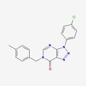 molecular formula C18H14ClN5O B2802279 3-(4-chlorophenyl)-6-[(4-methylphenyl)methyl]-3H,6H,7H-[1,2,3]triazolo[4,5-d]pyrimidin-7-one CAS No. 893914-17-5