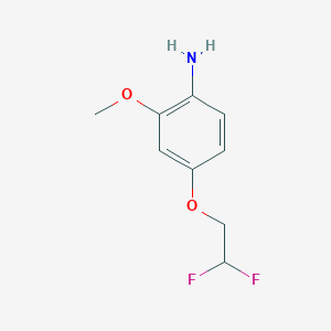 molecular formula C9H11F2NO2 B2802285 4-(2,2-Difluoroethoxy)-2-methoxyaniline CAS No. 1245823-81-7