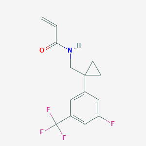 N-[[1-[3-Fluoro-5-(trifluoromethyl)phenyl]cyclopropyl]methyl]prop-2-enamide