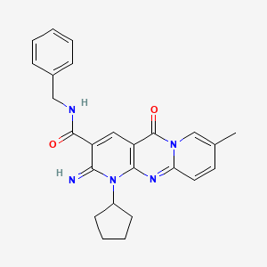 N-benzyl-1-cyclopentyl-2-imino-8-methyl-5-oxo-1,5-dihydro-2H-dipyrido[1,2-a:2,3-d]pyrimidine-3-carboxamide