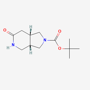 molecular formula C12H20N2O3 B2802292 RACEMIC CIS-6-OXO-OCTAHYDRO-PYRROLO[3,4-C]PYRIDINE-2-CARBOXYLIC ACID TERT-BUTYL ESTER CAS No. 1251004-07-5