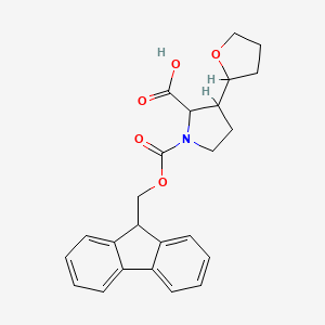 1-(9H-Fluoren-9-ylmethoxycarbonyl)-3-(oxolan-2-yl)pyrrolidine-2-carboxylic acid