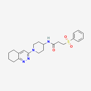 3-(phenylsulfonyl)-N-(1-(5,6,7,8-tetrahydrocinnolin-3-yl)piperidin-4-yl)propanamide