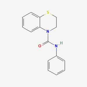 molecular formula C15H14N2OS B2802298 N-phenyl-2,3-dihydro-4H-1,4-benzothiazine-4-carboxamide CAS No. 100969-16-2