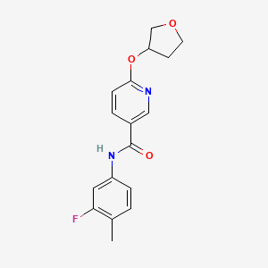 N-(3-fluoro-4-methylphenyl)-6-((tetrahydrofuran-3-yl)oxy)nicotinamide