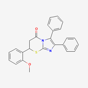 7-(2-methoxyphenyl)-2,3-diphenyl-6,7-dihydro-5H-imidazo[2,1-b][1,3]thiazin-5-one