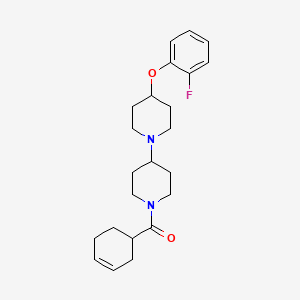 Cyclohex-3-en-1-yl(4-(2-fluorophenoxy)-[1,4'-bipiperidin]-1'-yl)methanone