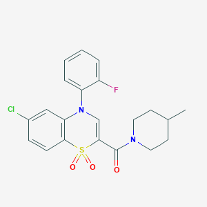 1-(2,5-Dimethylphenyl)-4-[3-(3-phenylisoxazol-4-yl)propanoyl]piperazine