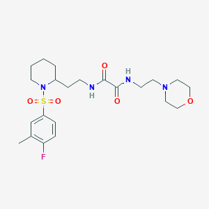 N1-(2-(1-((4-fluoro-3-methylphenyl)sulfonyl)piperidin-2-yl)ethyl)-N2-(2-morpholinoethyl)oxalamide