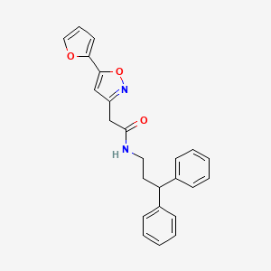 molecular formula C24H22N2O3 B2802327 N-(3,3-diphenylpropyl)-2-[5-(furan-2-yl)-1,2-oxazol-3-yl]acetamide CAS No. 1226446-18-9
