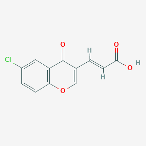 molecular formula C12H7ClO4 B2802329 (2E)-3-(6-Chloro-4-oxo-4H-chromen-3-YL)acrylic acid CAS No. 42059-70-1