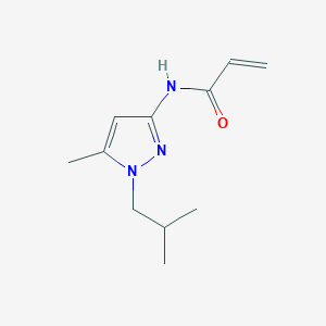 N-[5-Methyl-1-(2-methylpropyl)pyrazol-3-yl]prop-2-enamide