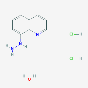 molecular formula C9H13Cl2N3O B2802356 8-Hydrazinoquinoline dihydrochloride hydrate CAS No. 14148-42-6; 479577-86-1