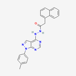 molecular formula C24H20N6O B2802363 N'-[1-(4-methylphenyl)-1H-pyrazolo[3,4-d]pyrimidin-4-yl]-2-(naphthalen-1-yl)acetohydrazide CAS No. 890938-39-3