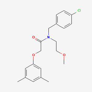 molecular formula C20H24ClNO3 B2802369 N-[(4-chlorophenyl)methyl]-2-(3,5-dimethylphenoxy)-N-(2-methoxyethyl)acetamide CAS No. 866043-10-9