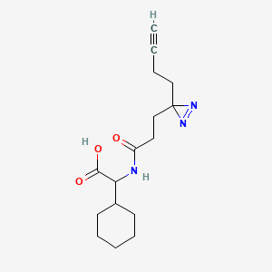 2-[3-(3-But-3-ynyldiazirin-3-yl)propanoylamino]-2-cyclohexylacetic acid