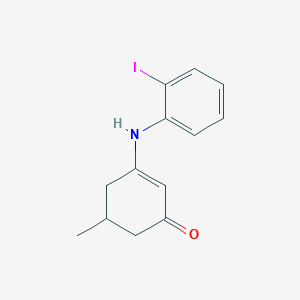 3-((2-Iodophenyl)amino)-5-methylcyclohex-2-EN-1-one