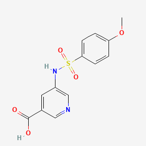 molecular formula C13H12N2O5S B2802378 5-[(4-methoxyphenyl)sulfonylamino]pyridine-3-carboxylic Acid CAS No. 627489-32-1