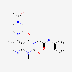 2-(5-(4-acetylpiperazin-1-yl)-1,6-dimethyl-2,4-dioxo-1,2-dihydropyrido[2,3-d]pyrimidin-3(4H)-yl)-N-methyl-N-phenylacetamide