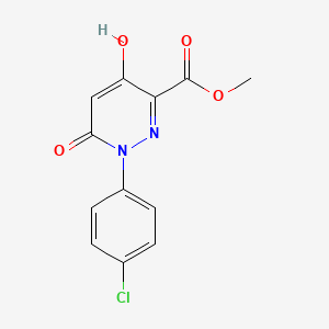 molecular formula C12H9ClN2O4 B2802382 Methyl 1-(4-chlorophenyl)-4-hydroxy-6-oxo-1,6-dihydropyridazine-3-carboxylate CAS No. 121582-56-7